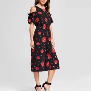 Xhilaration floral cold-shoulder romper